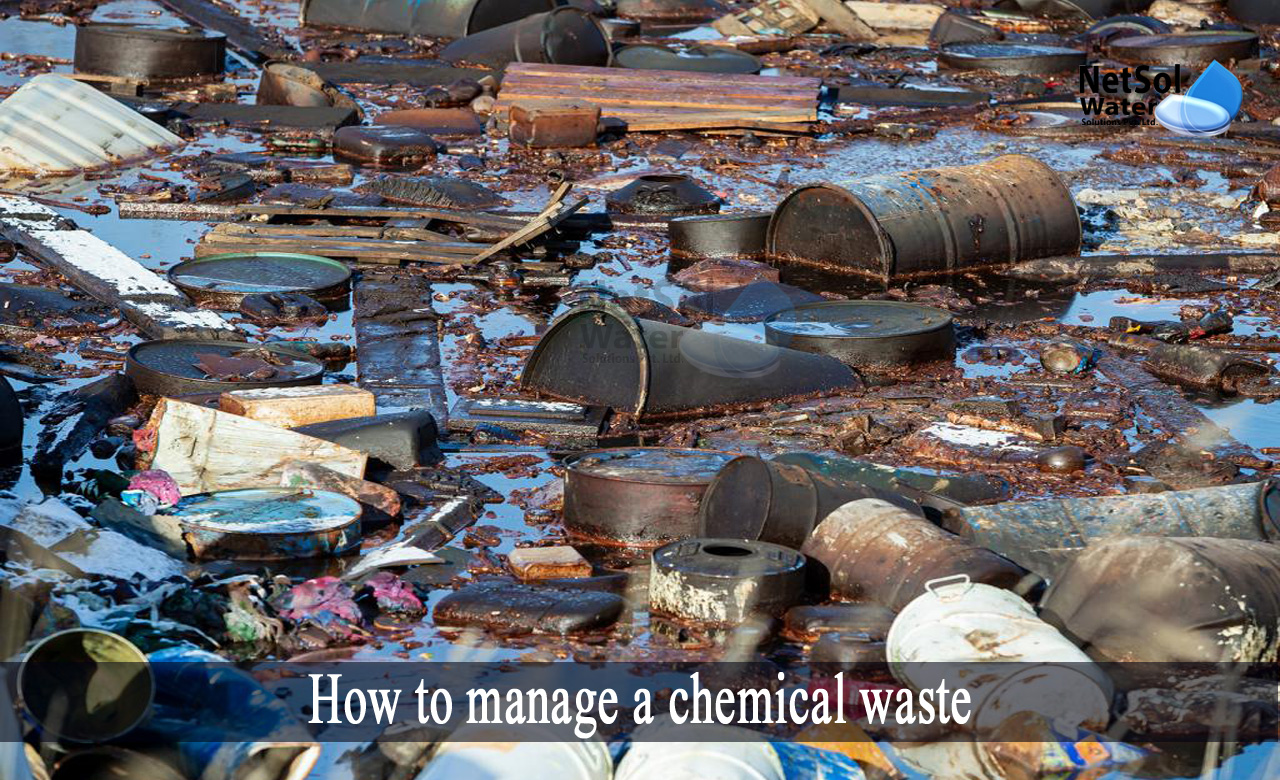 Chemical waste containers & residues